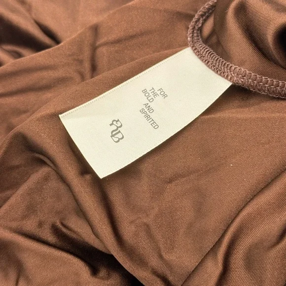 🆕 RAT & BOA 🧿 NWOT Deia Slinky Little Brown Jersey Dress, Sz M US 6 - Picture 15 of 16